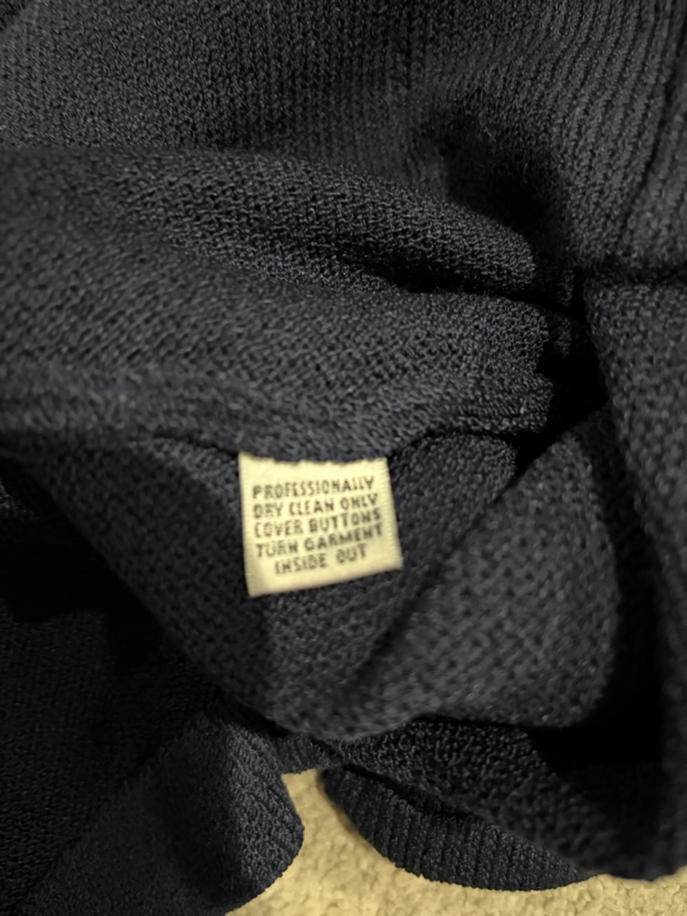 St. John Knit Santana Cardigan Jacket, Women’s Navy, Gold Buttons - Picture 10 of 10